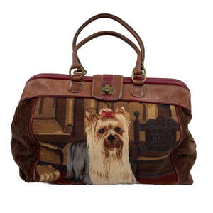 Isabella Fiore Needlepoint‎ Yorkshire Terrier Doctor Bag
